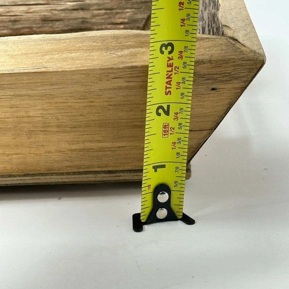 Rustic Reclaimed Wood Decorative Dough Bowl Tray Handles 20